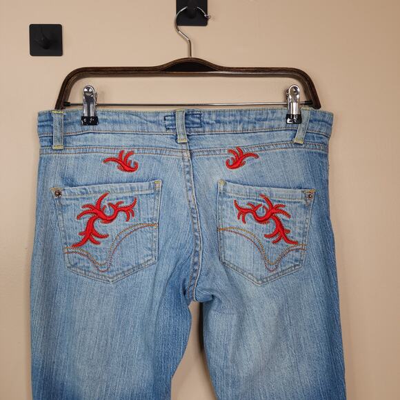 Steve and Barry's Boot Cut Stretch Denim Jeans Size 2 - Picture 8 of 12